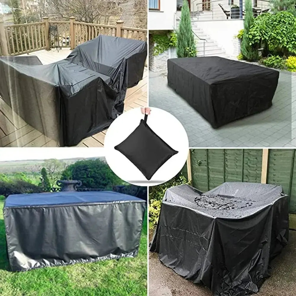 Heavy Duty Waterproof Outdoor Lawn Terrace Furniture Cover with Patio Table Protection, UV-proof Garden Furniture Cover - Velvet Haven