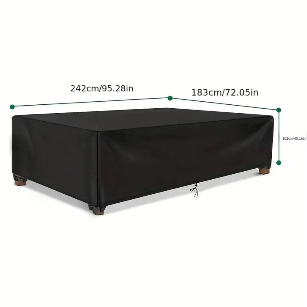 Heavy Duty Waterproof Outdoor Lawn Terrace Furniture Cover with Patio Table Protection, UV-proof Garden Furniture Cover - Velvet Haven