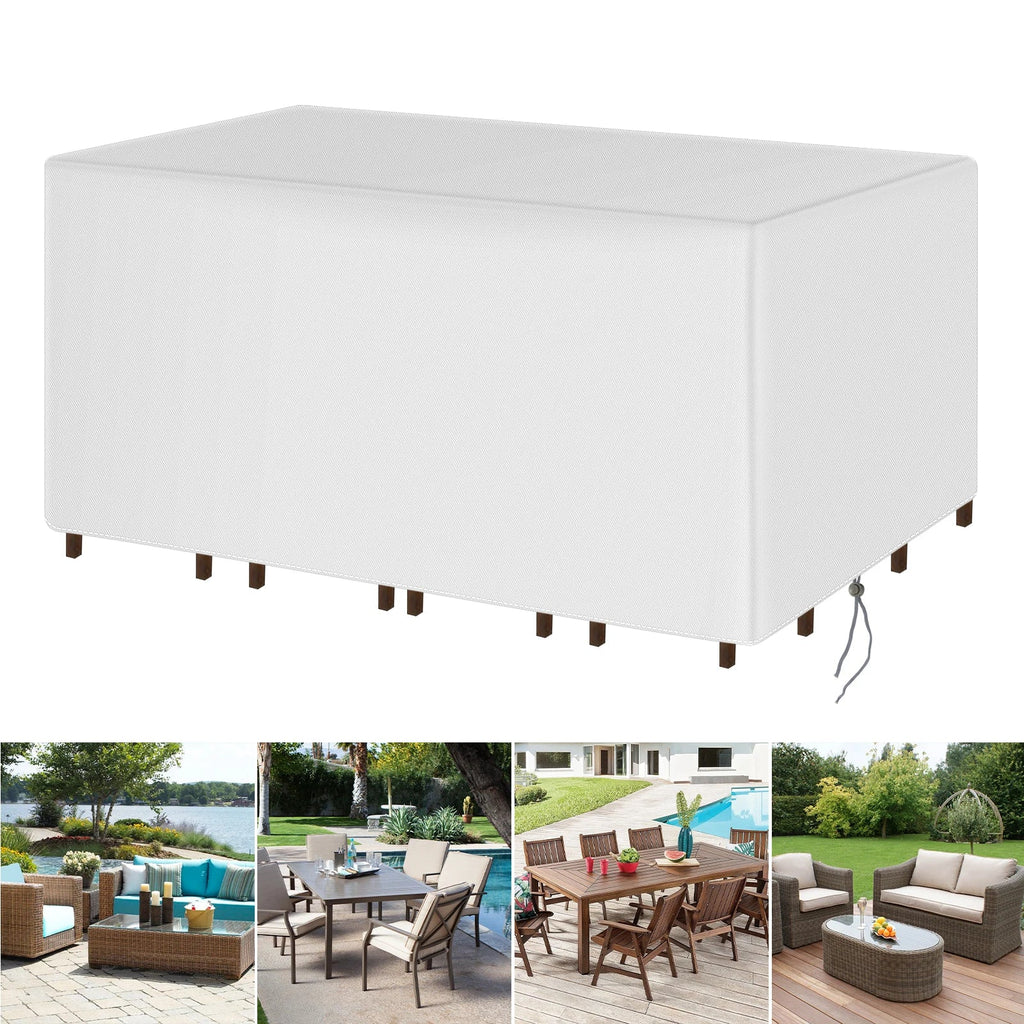 Heavy Duty Waterproof Patio Furniture Cover Rectangular Garden Rain And Snowproof Outdoor Sofa Table And Chair Windproof Cover - Velvet Haven