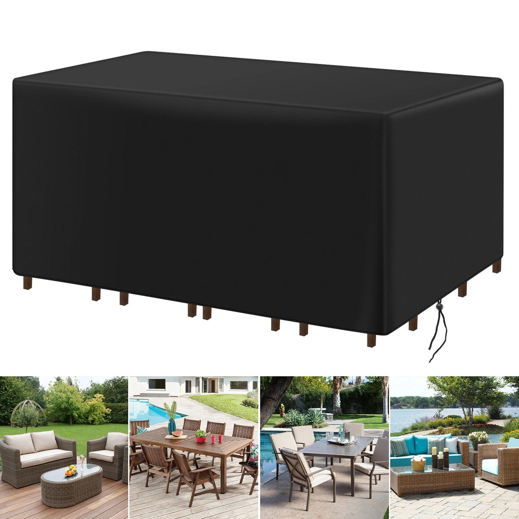Heavy Duty Waterproof Patio Furniture Cover Rectangular Garden Rain And Snowproof Outdoor Sofa Table And Chair Windproof Cover - Velvet Haven
