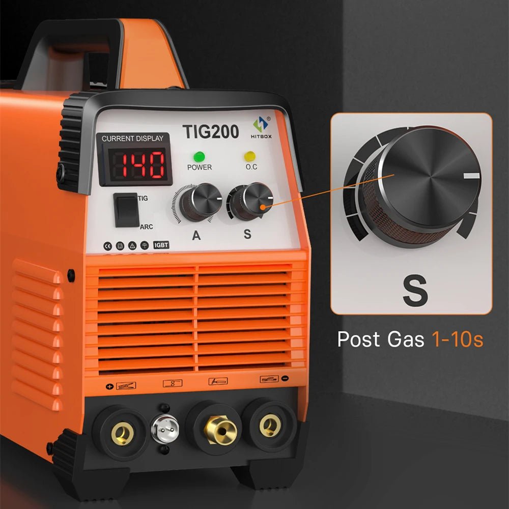 HITBOX 200A TIG Welding Machine 2 in 1 ARC Stick/HF TIG Arc Force Hot Start IGBT Digital Inverter Welder Dual Voltage 110V/220V - Velvet Haven