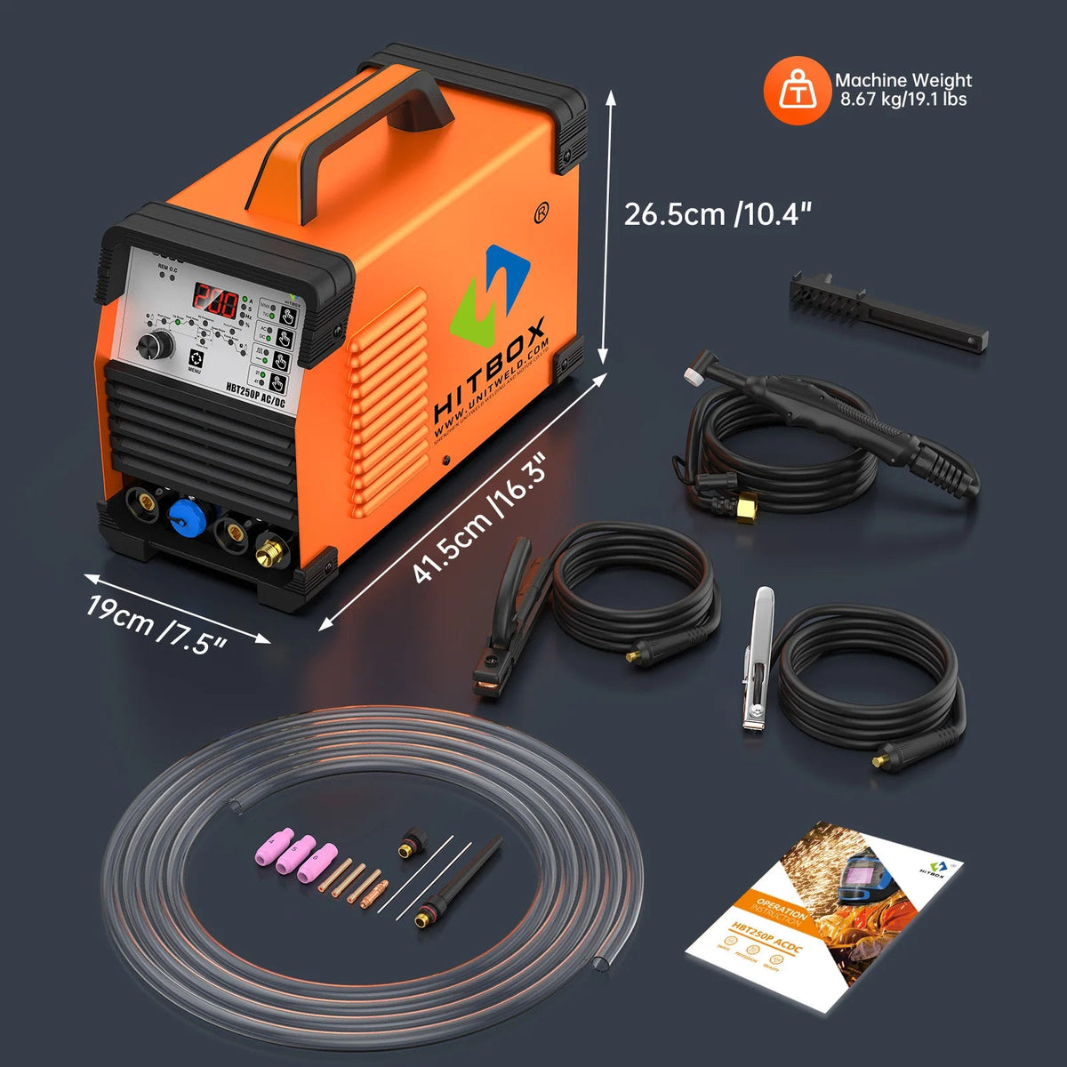 HITBOX 2T/4T 6in1 HBT250P AC/DC 200A TIG Automatic Semi-automatic IGBT Inverter Welder MCU Technology 220V 200A Welding Machine - Velvet Haven