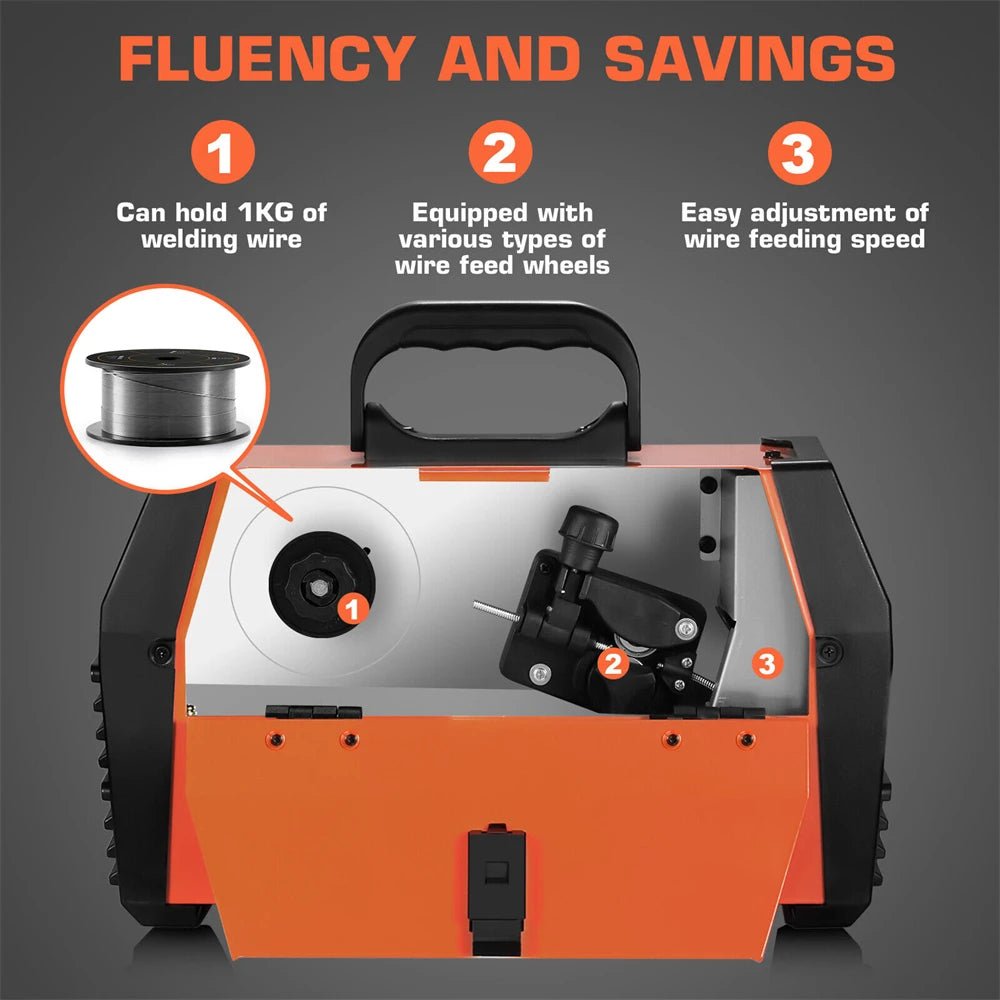HITBOX 3 in 1 Semi-Automatic Mig Welding Machine Tig Argon Arc MIG Gasless Synergy Inverter Soldering Welder 110V 220V HBM1200 - Velvet Haven