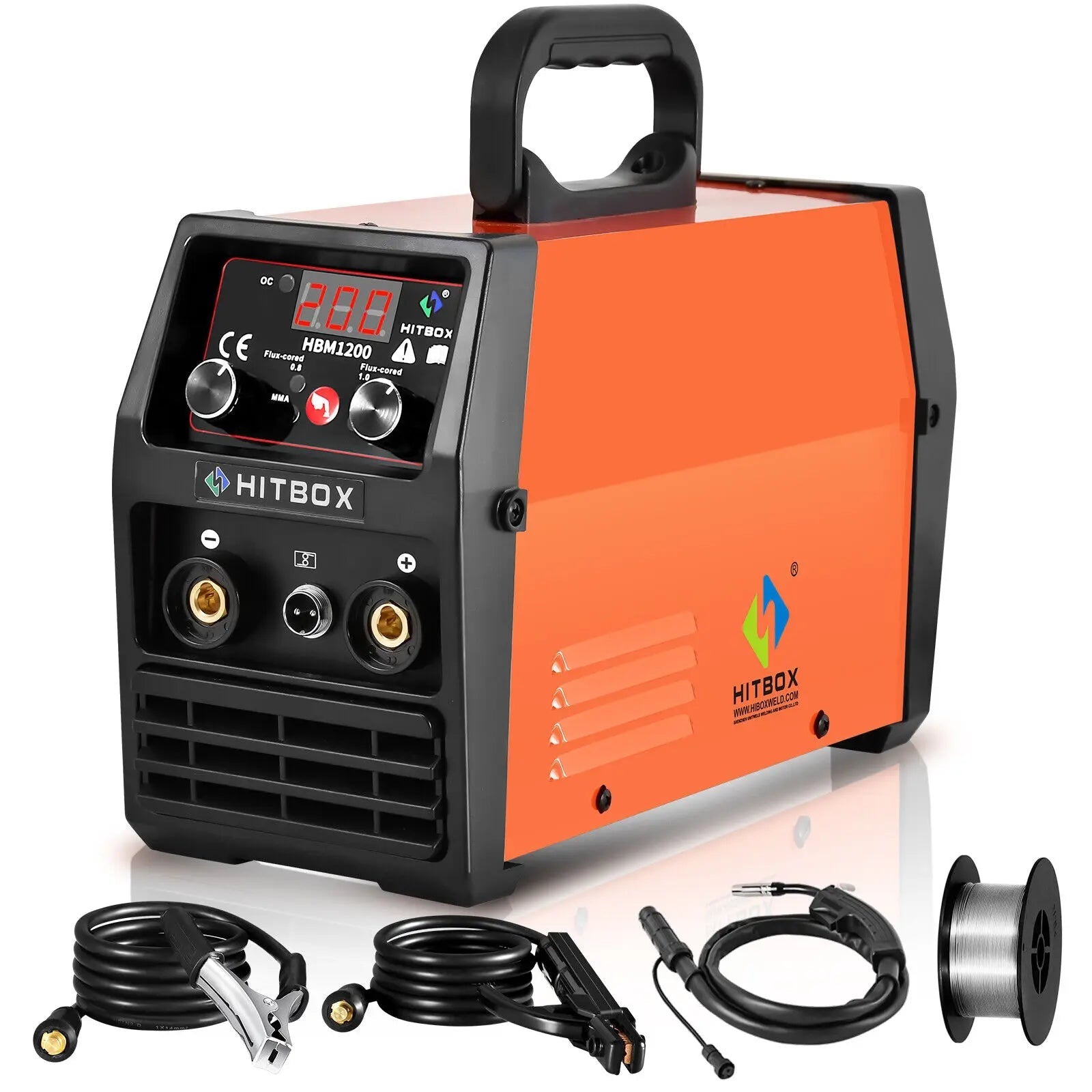 HITBOX 3 in 1 Semi-Automatic Mig Welding Machine Tig Argon Arc MIG Gasless Synergy Inverter Soldering Welder 110V 220V HBM1200 - Velvet Haven