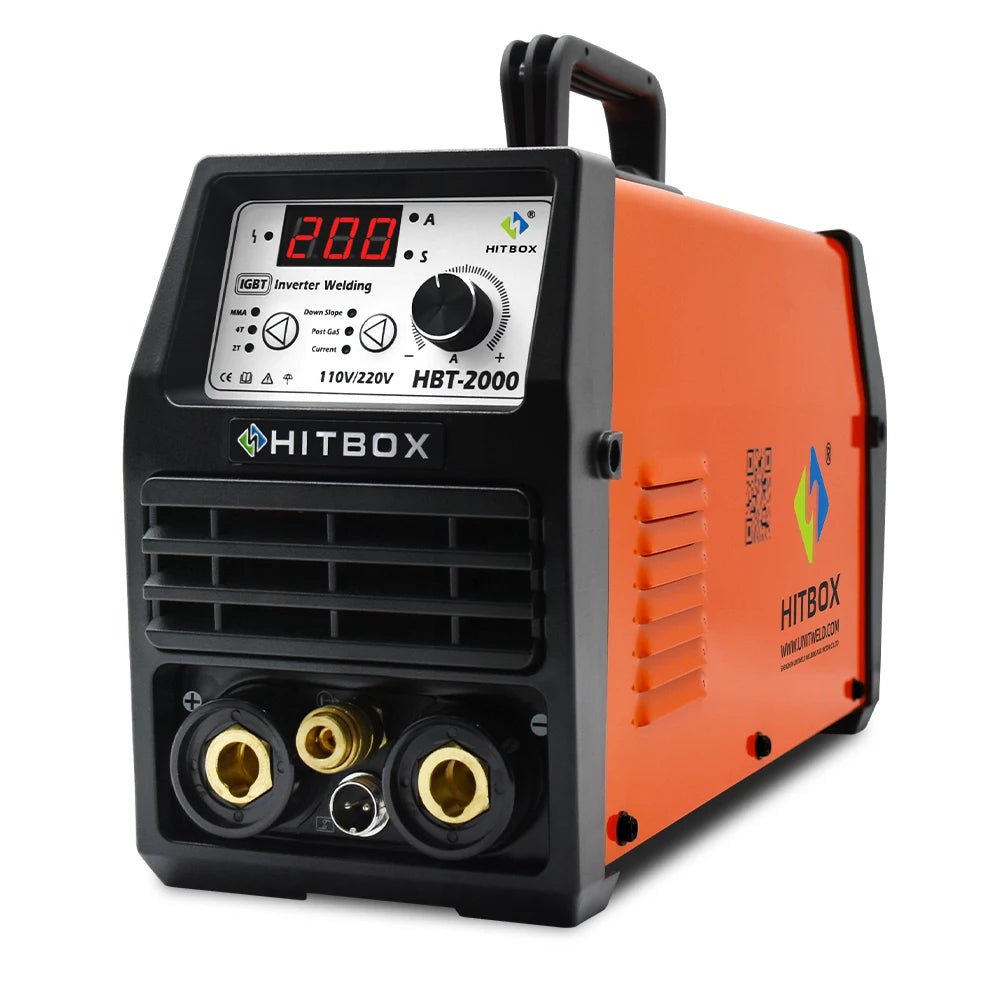 HITBOX HBT2000 High Strength Igbt 2 In 1 TIG ARC 110/220V DC TIG Dipulse 2T 4T Tig Welding Rotary Machine - Velvet Haven