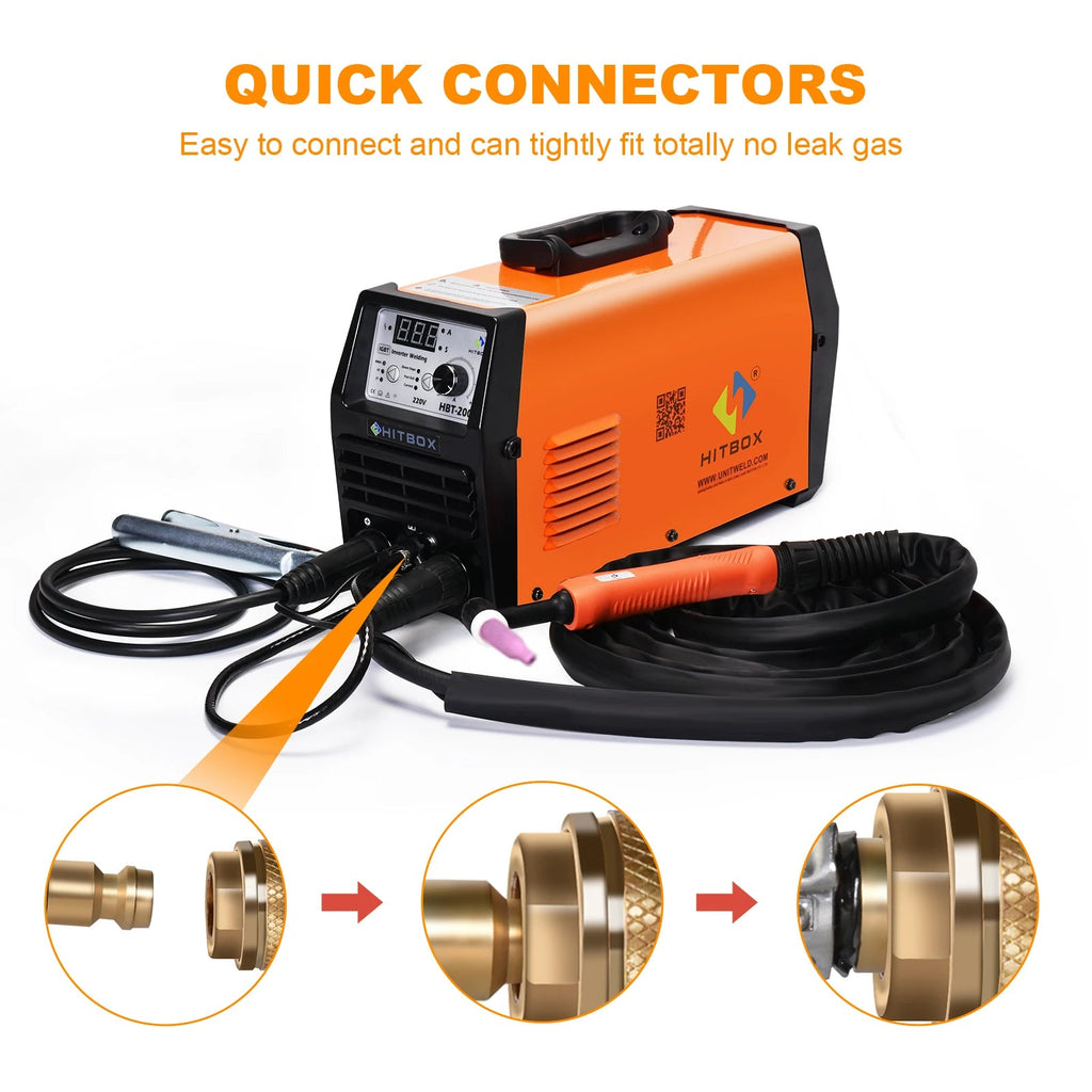 HITBOX HBT2000 High Strength Igbt 2 In 1 TIG ARC 110/220V DC TIG Dipulse 2T 4T Tig Welding Rotary Machine - Velvet Haven