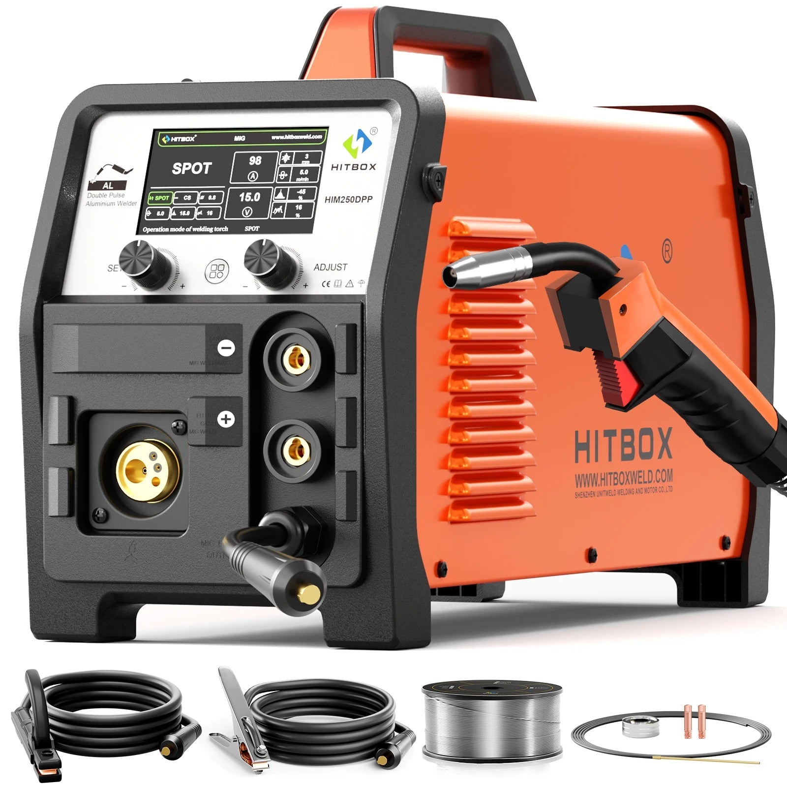 HITBOX HIM250DPP 300A Multi-Process Welder MIG TIG Stick Synergic Inverter Machine For Professional And DIY Welding - Velvet Haven