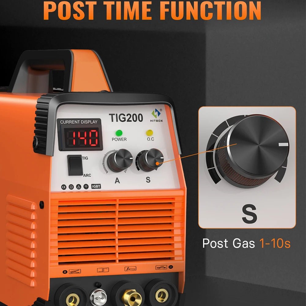 HITBOX TIG200 3 in 1 Welding Machine MMA ARC HF TIG IGBT Inverter Stick Welder Machine Arc Force Hot Start for Outdoor Home DIY - Velvet Haven