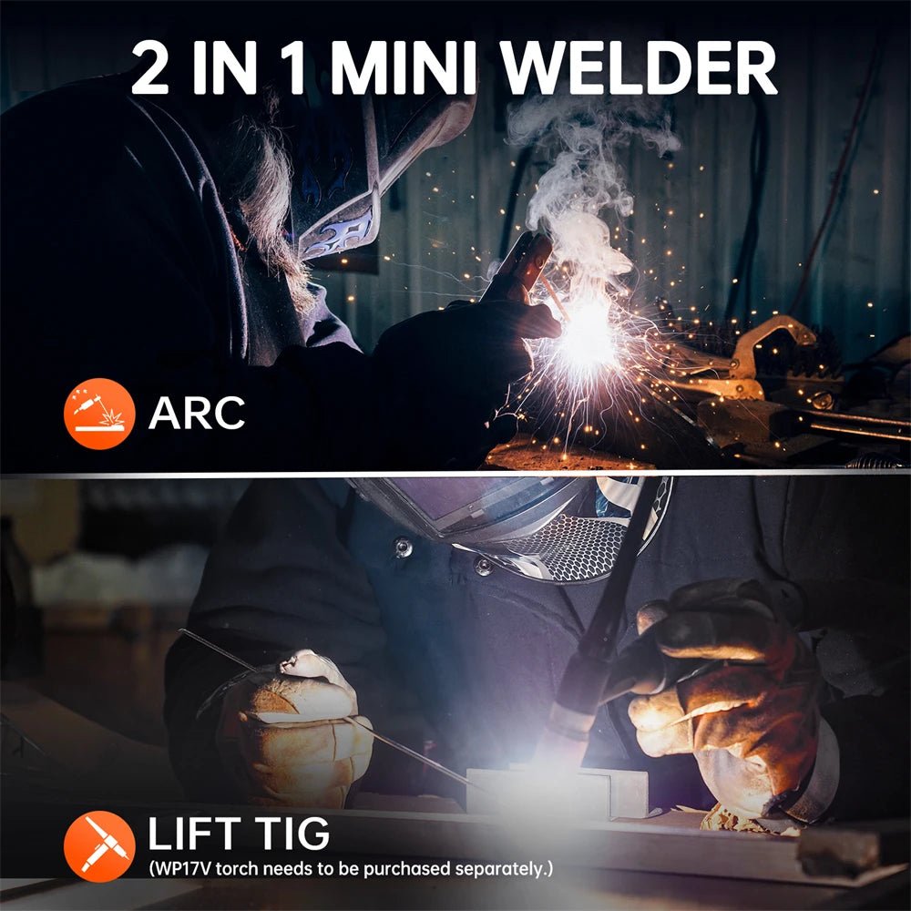 HITBOX Ultra-MIni Stick Welder 2 in 1 ARC MMA Lift TIG Portable Inverter Welding Machine Large Screen Hot Start Anti-stick Arc Force Electric Soldering Equipment 110V - Velvet Haven