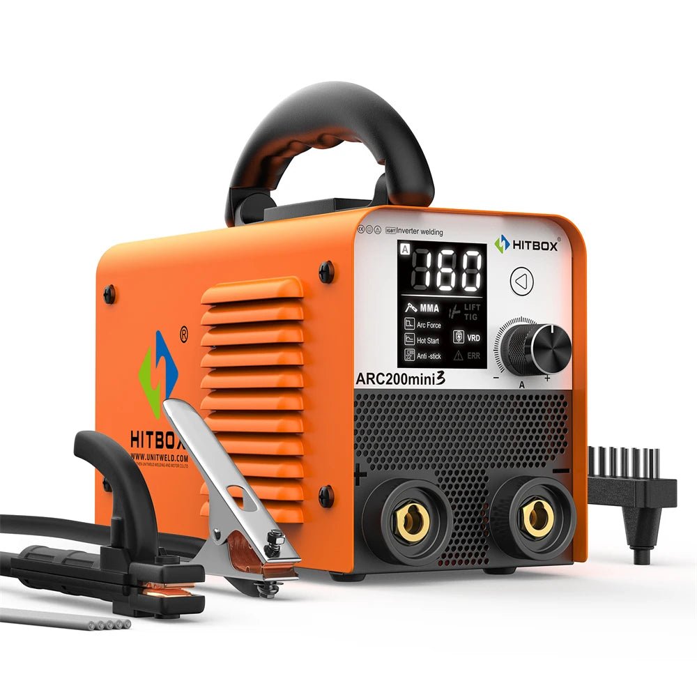 HITBOX Ultra-MIni Stick Welder 2 in 1 ARC MMA Lift TIG Portable Inverter Welding Machine Large Screen Hot Start Anti-stick Arc Force Electric Soldering Equipment 110V - Velvet Haven