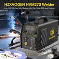 HZXVOGEN HVM270 6 In 1 Combo Plasma Cutter Welder Dual Voltage 110V/220V Synergic Gas/Gasless MIG Spot MIG HF TIG MMA Stick Air Plasma Cutting Machine Multi Process IGBT Welding Cutting Equipment - Velvet Haven