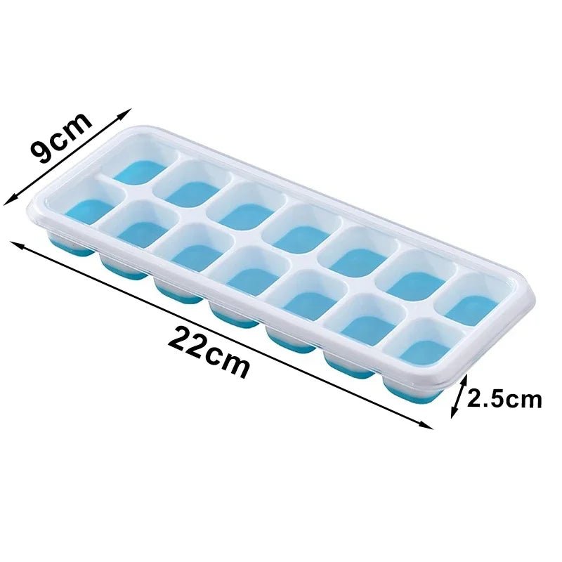 14-Cube Silicone Ice Cube Tray with Lid & Easy Release - Velvet Haven