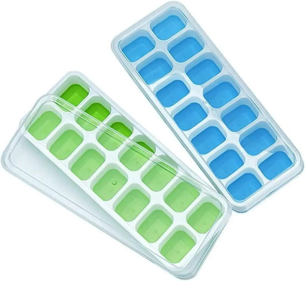 14-Cube Silicone Ice Cube Tray with Lid & Easy Release - Velvet Haven
