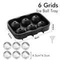 Ice Cube Tray Silicone Ice Ball Freezer Mold Square Ice Cube Maker with Lid 4/6/8 Grids for Whiskey Cocktail Coffee Accessories - Velvet Haven