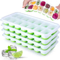 Ice Cube Tray Silicone Mold with Cover Square 14-cube Easy Release Ice Cube Molds Summer Kitchen Bar DIY Iced Drink Maker Tools - Velvet Haven