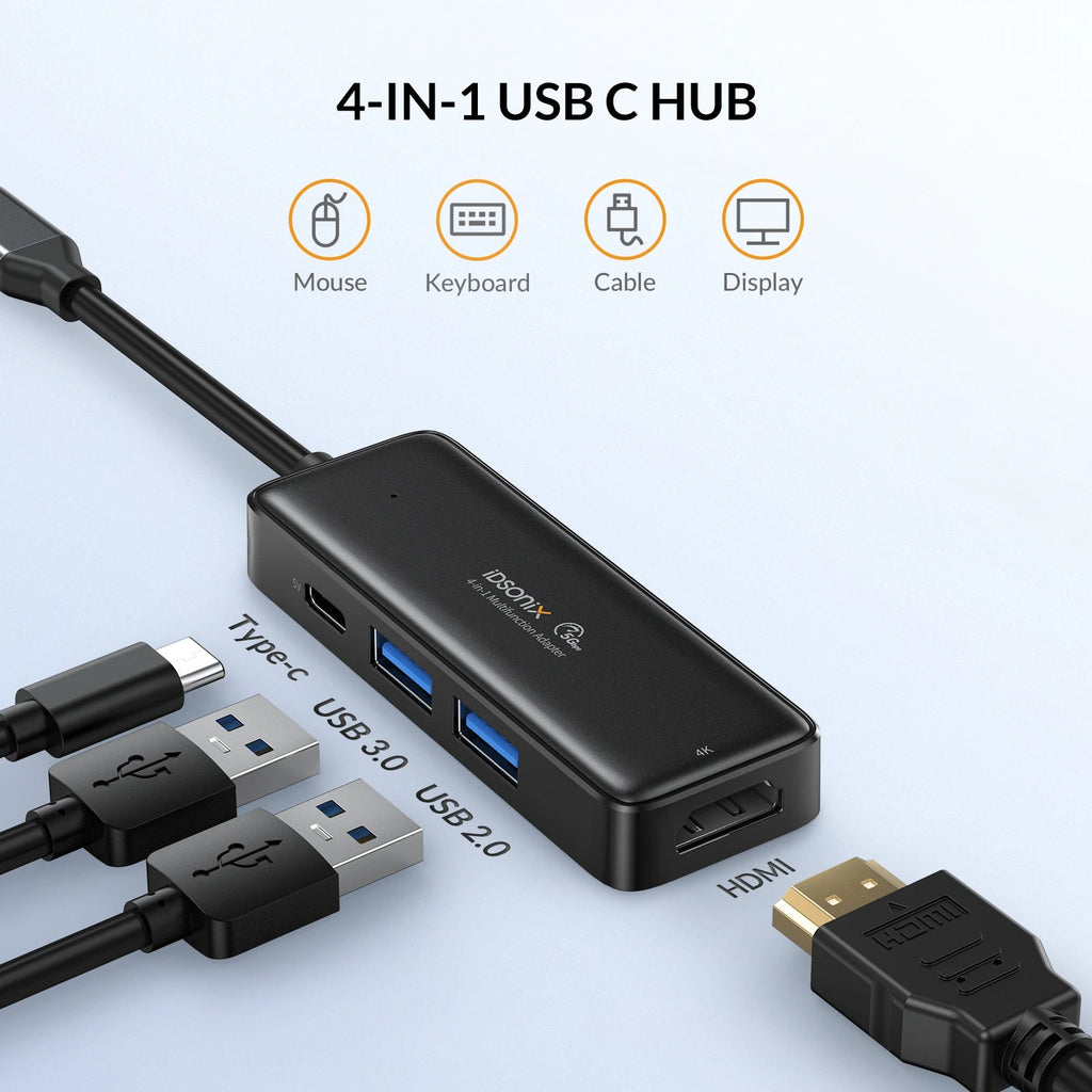 iDsonix Type C USB 3.0 HUB 15 in 1 Docking Station Multiport Adapter with HDMI 4K@60Hz PD100W Gigabit Ethernet SD/TF Card Reader - Velvet Haven