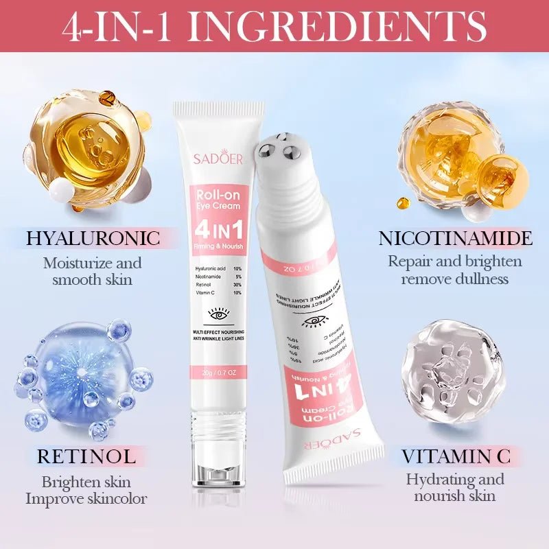 Instant Eye Bag Remove Cream Retinol Anti-Wrinkle Firming Skin Fade Fine Lines Anti Dark Circle Puffiness Brighten Eye SkinCare - Velvet Haven
