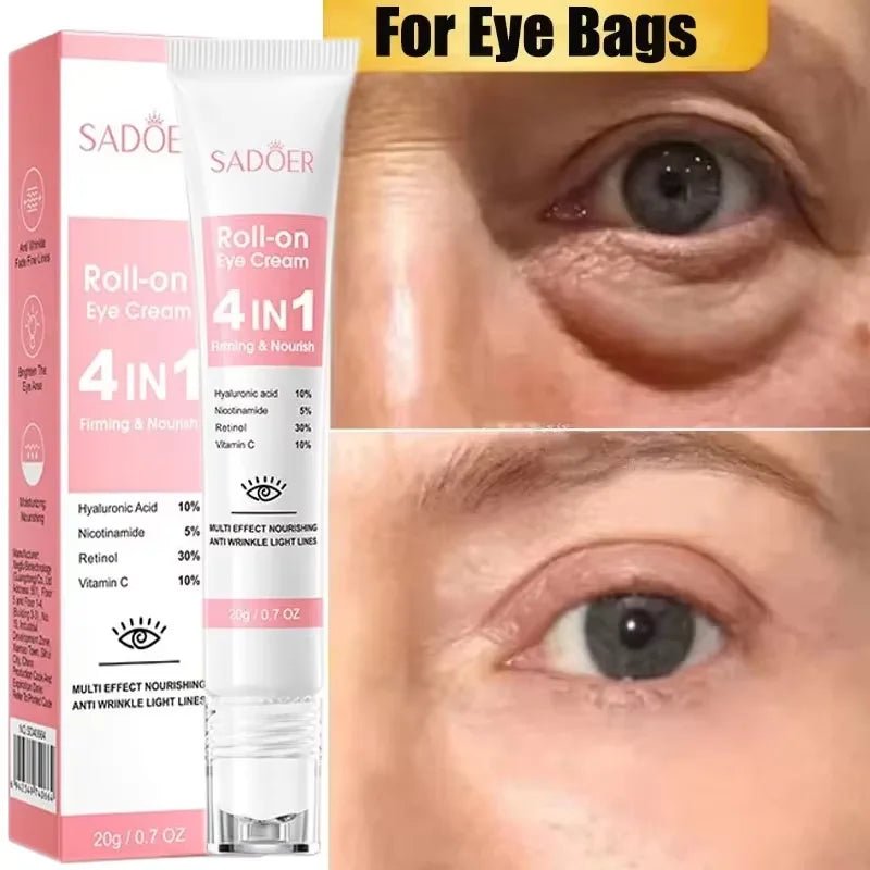 Instant Eye Bag Remove Cream Retinol Anti-Wrinkle Firming Skin Fade Fine Lines Anti Dark Circle Puffiness Brighten Eye SkinCare - Velvet Haven