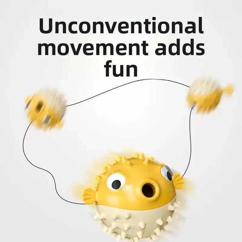 Interactive Bouncing Fish Treat Dispenser Dog Toy Slow Feeder Puzzle for Dogs And Cats Self-Play Boredom Relief Pet Toy - Velvet Haven
