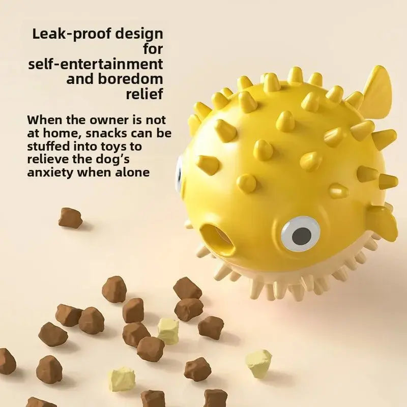 Interactive Bouncing Fish Treat Dispenser Dog Toy Slow Feeder Puzzle for Dogs And Cats Self-Play Boredom Relief Pet Toy - Velvet Haven