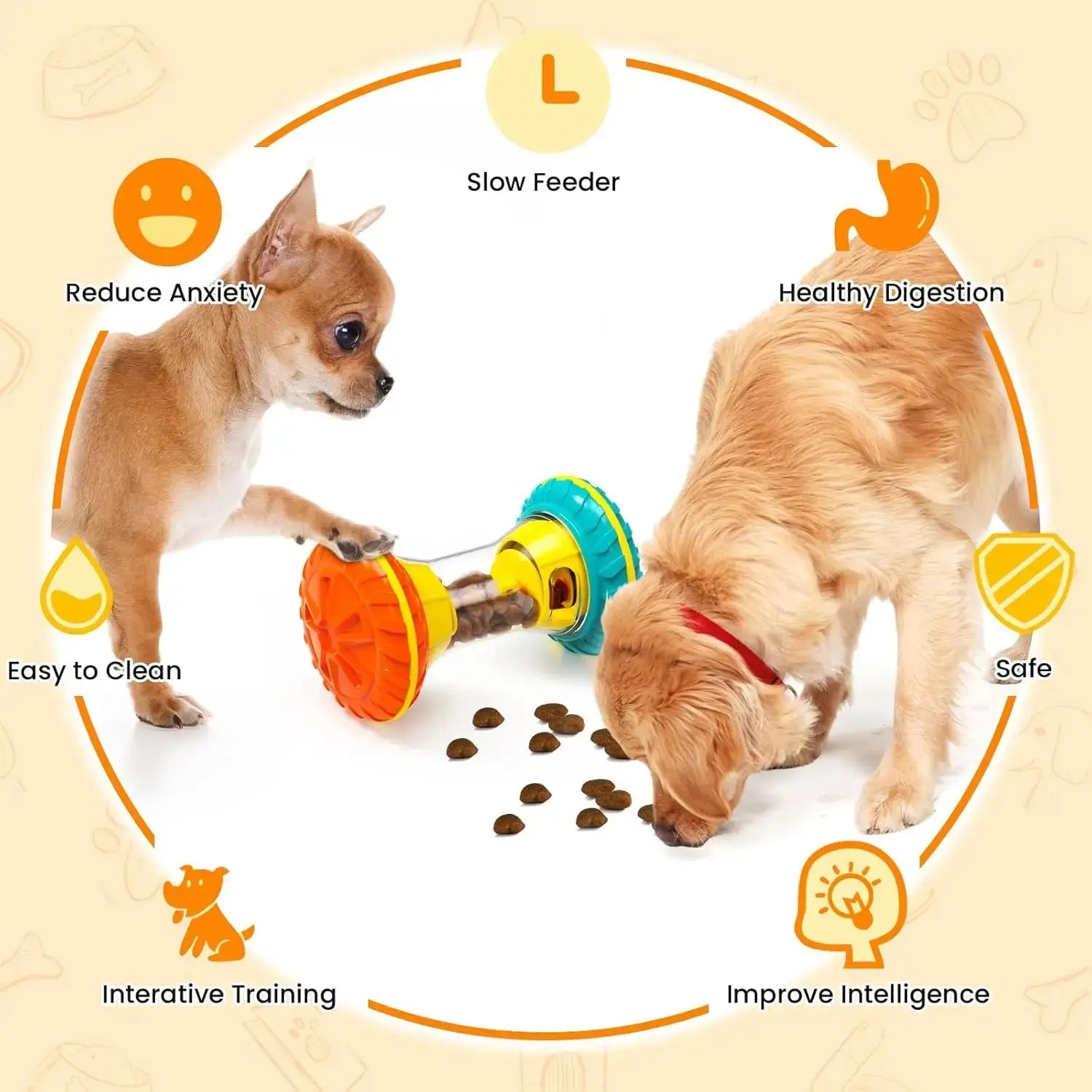 Interactive Dog Puzzle Toys for Boredom, Dogs Enrichment Toy to Keep Them Busy, Treat Dispensing Slow Feeder - Velvet Haven