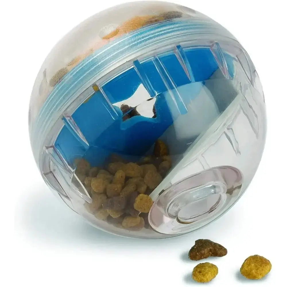 IQ Treat Ball Dog Treat Dispenser Toy Ball Interactive Dog Toy - 3' Dog Food Toy Stimulation Pet Cat Leakage Toy Slow Feeder - Velvet Haven