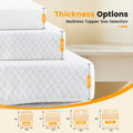 JHK 3 Inch with Fabric Cover Gel Memory Foam Mattress Topper Full Size Cooling Mattress Soft and Breathable Bed Topper - Velvet Haven