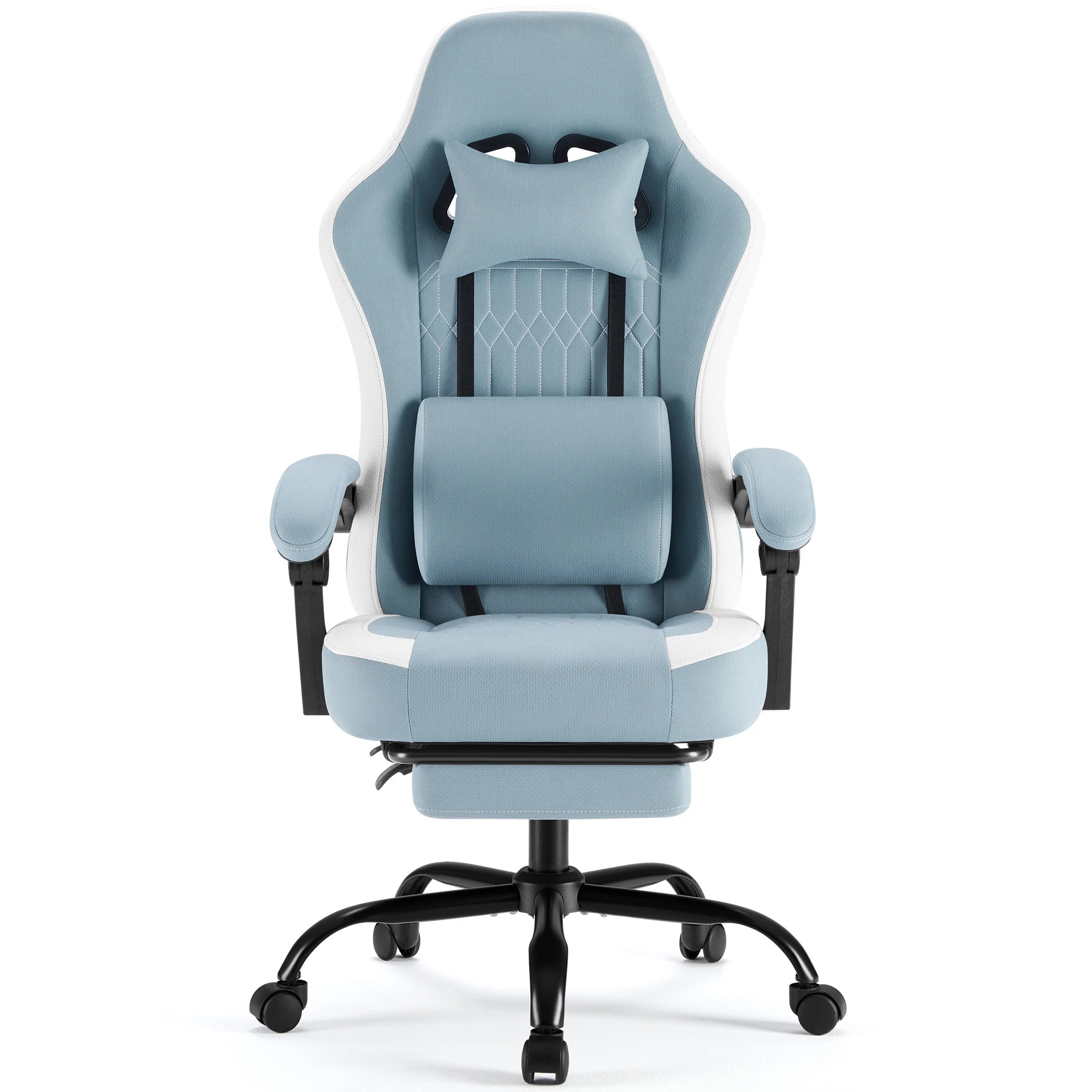 JHK Ergonomic Computer Gaming Chair Height Adjustable 360° Swivel with Headrest Lumbar Support Linkage Armrests For Office Home - Velvet Haven
