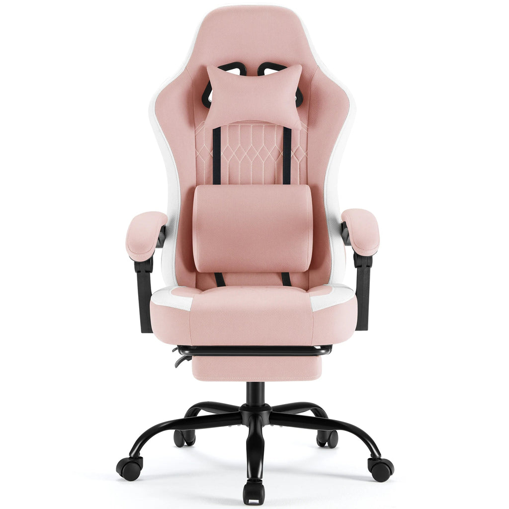 JHK Ergonomic Computer Gaming Chair Height Adjustable 360° Swivel with Headrest Lumbar Support Linkage Armrests For Office Home - Velvet Haven