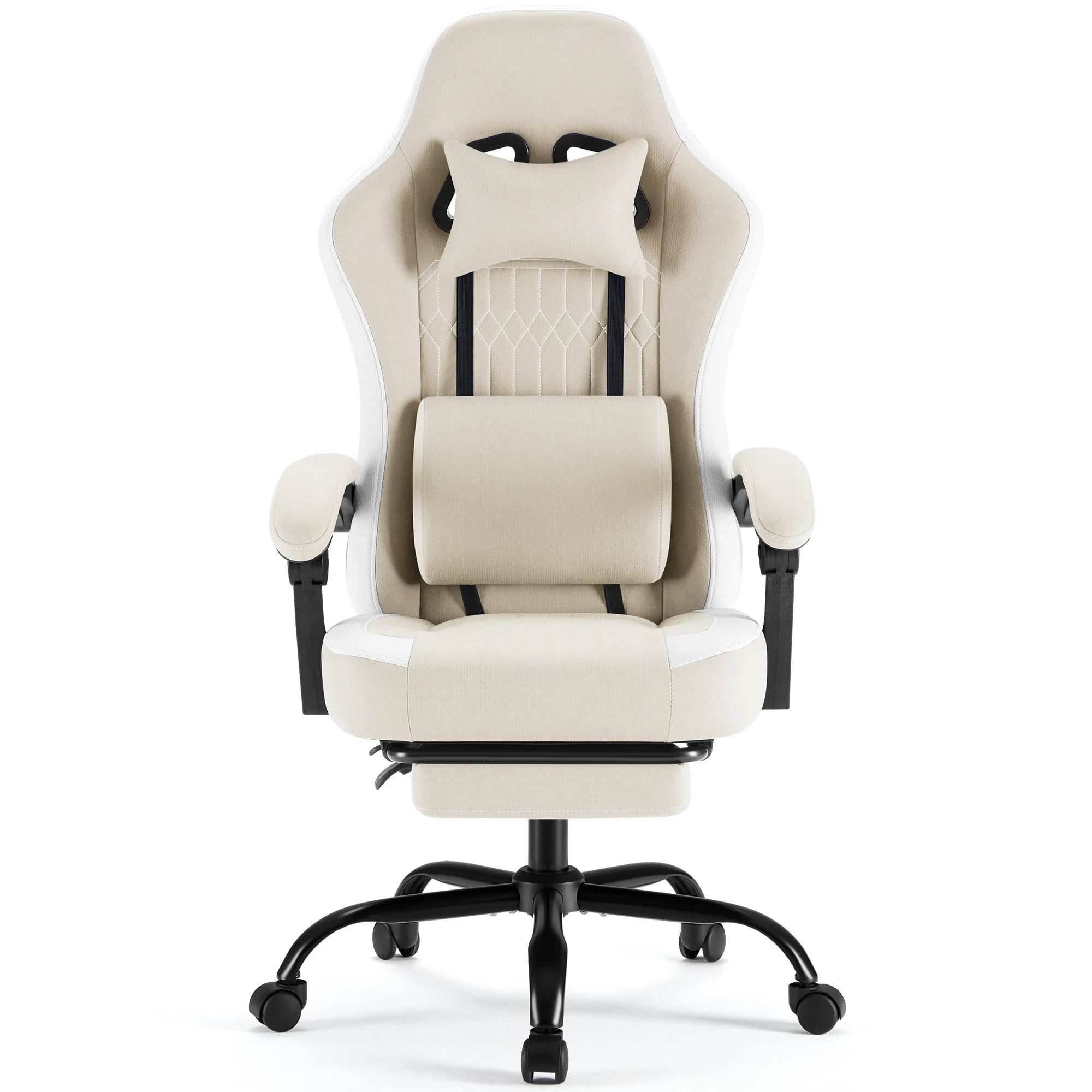 JHK Ergonomic Computer Gaming Chair Height Adjustable 360° Swivel with Headrest Lumbar Support Linkage Armrests For Office Home - Velvet Haven