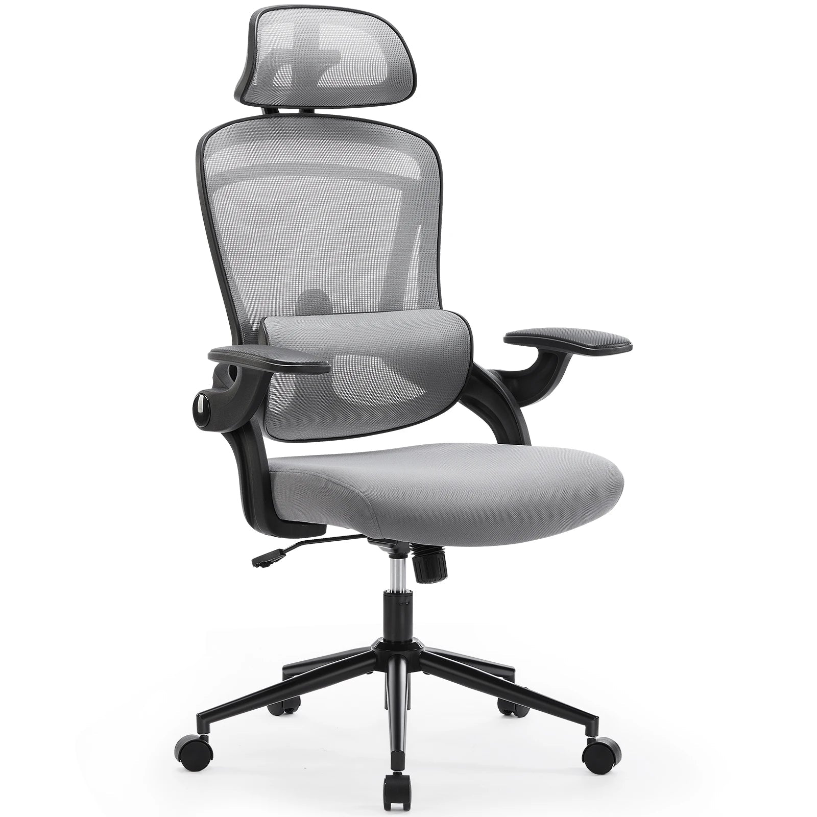 JHK Ergonomic Mesh Adjustable Lumbar Support Office Chair 120°Tilt High Back Comfortable Computer Chair with Soft Flip Up Arms - Velvet Haven