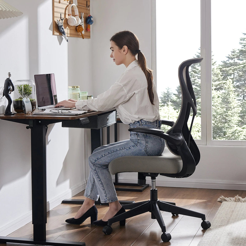 JHK Ergonomic Mesh Lumbar Support Office Desk Computer Chair High Back Swivel Rolling Gaming Chairs With Wheels And Flip-up Arms - Velvet Haven