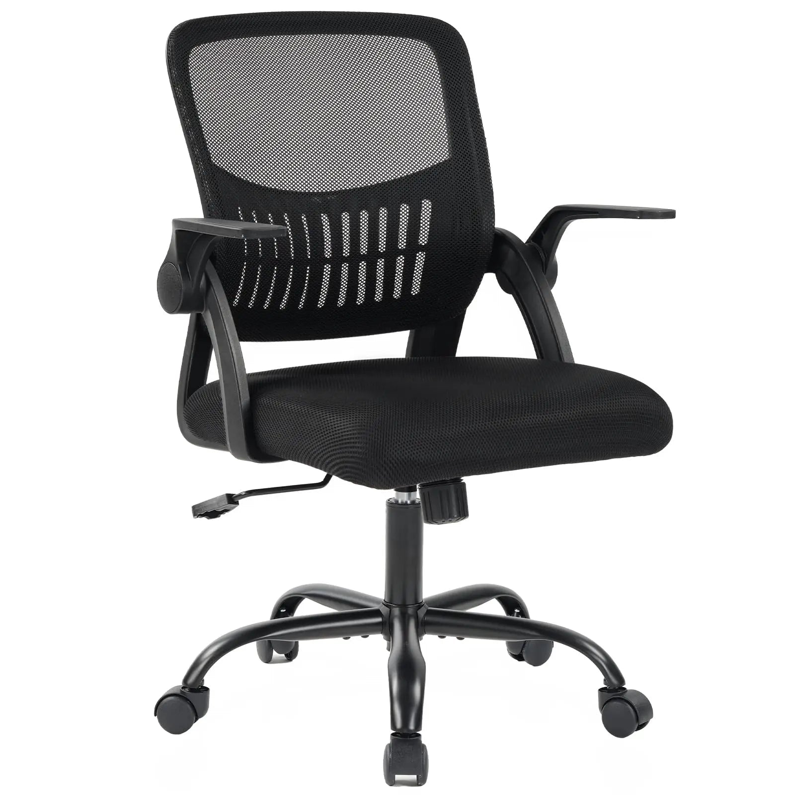 JHK Home Office Computer Chair Ergonomic Mid Back Desk with Lumbar Support 360° Swivel Height Adjustable with Flip-up Armrest - Velvet Haven