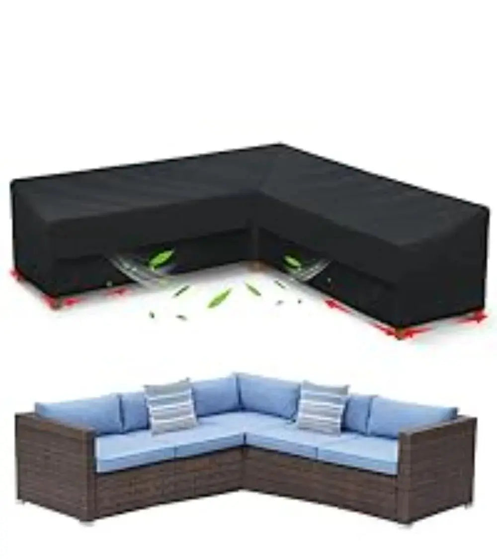 L-Shaped Patio Sofa Cover, Waterproof & Weatherproof for Multiple Sizes - Velvet Haven