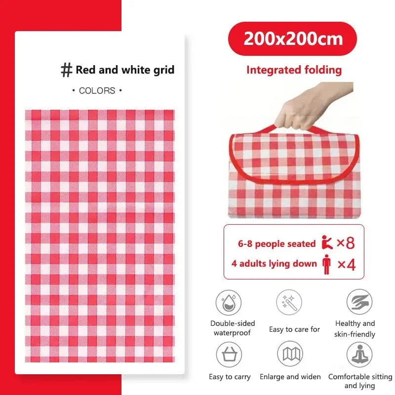 Large Beach Blanket Outdoor Picnic Blankets Waterproof Sandproof Portable Blankets Foldable and Lightweight for Camping - Velvet Haven