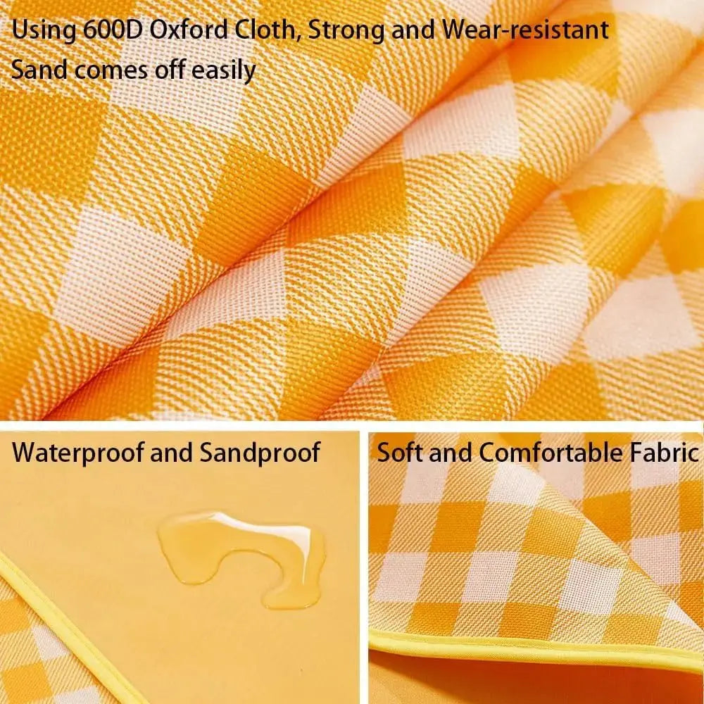 Large Beach Blanket Outdoor Picnic Blankets Waterproof Sandproof Portable Blankets Foldable and Lightweight for Camping - Velvet Haven