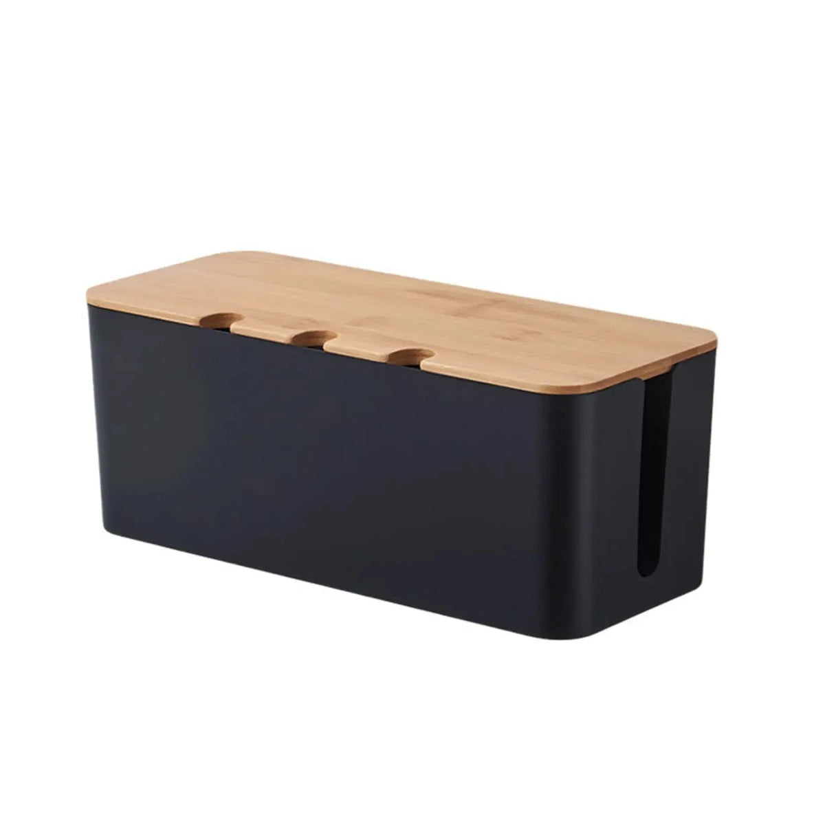 Large Cable Management Box – Wooden Style Cord Organizer and Cover for TV Wires, Computer, USB Hub and Under Desk Power Strip – - Velvet Haven