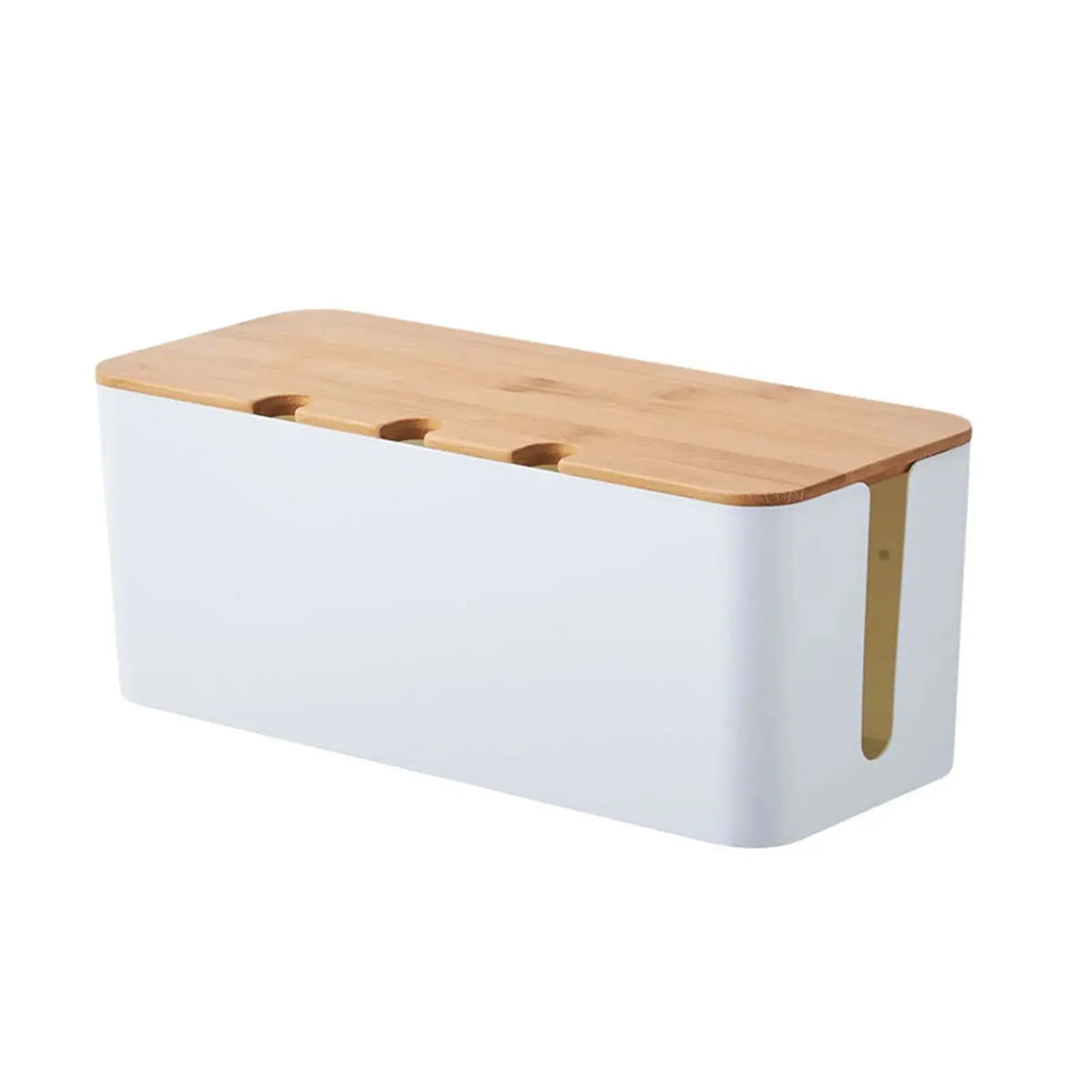 Large Cable Management Box – Wooden Style Cord Organizer and Cover for TV Wires, Computer, USB Hub and Under Desk Power Strip – - Velvet Haven