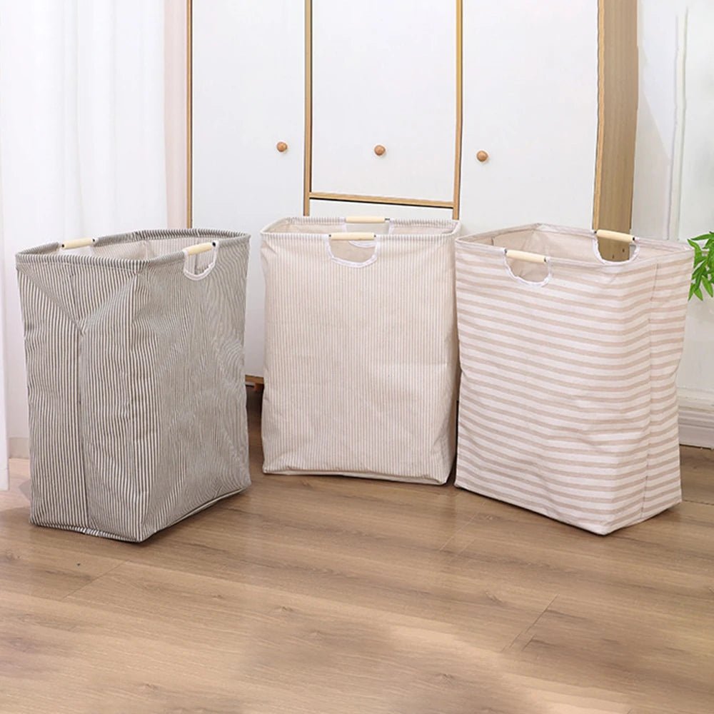 Large Capacity Laundry Storage Dirty Clothes Storage Basket with Handle Hamper Collapsible Laundry Basket Bathroom Accessories - Velvet Haven