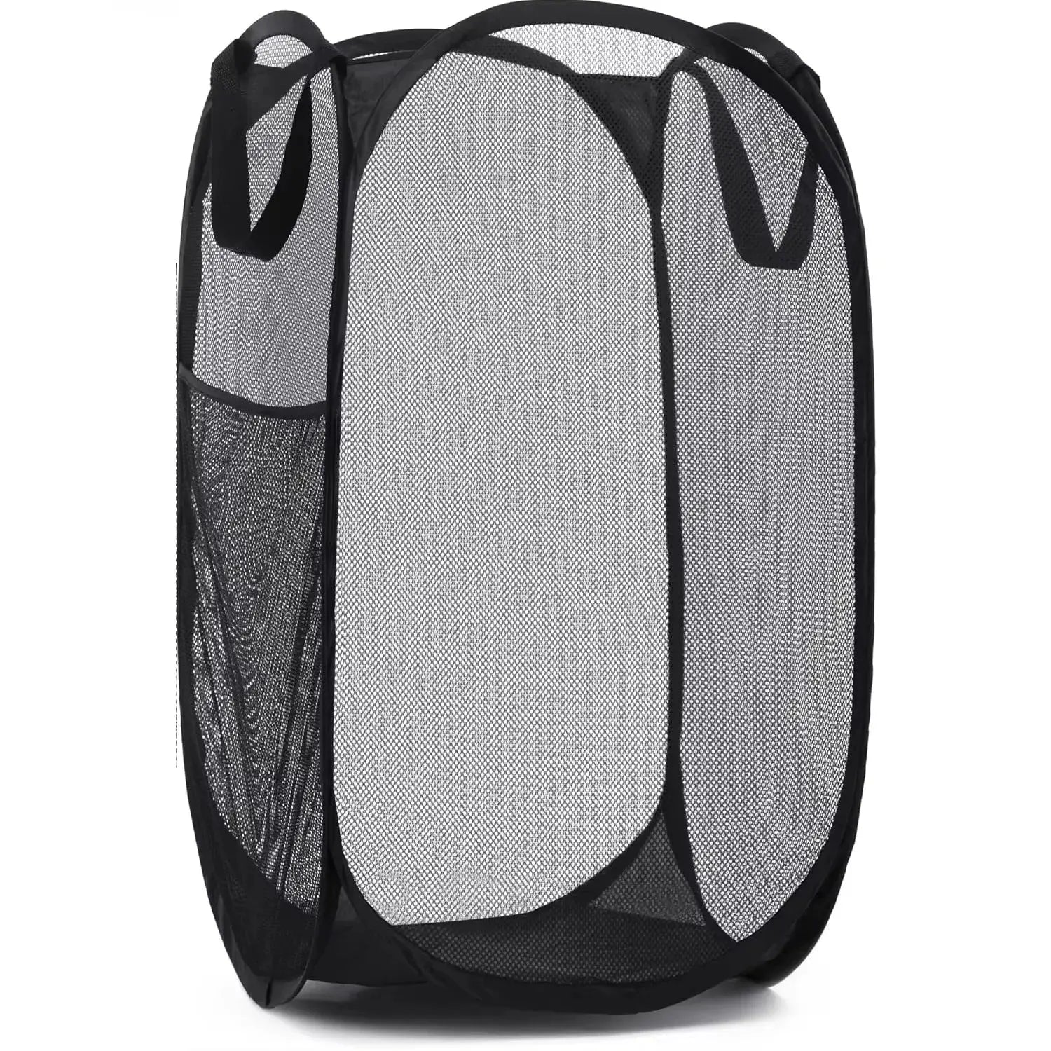 Large Laundry Basket Collapsible Mesh Pop Up Laundry Hamper Side Pocket Breathable Clothes Storage Laundry Storage Organization - Velvet Haven