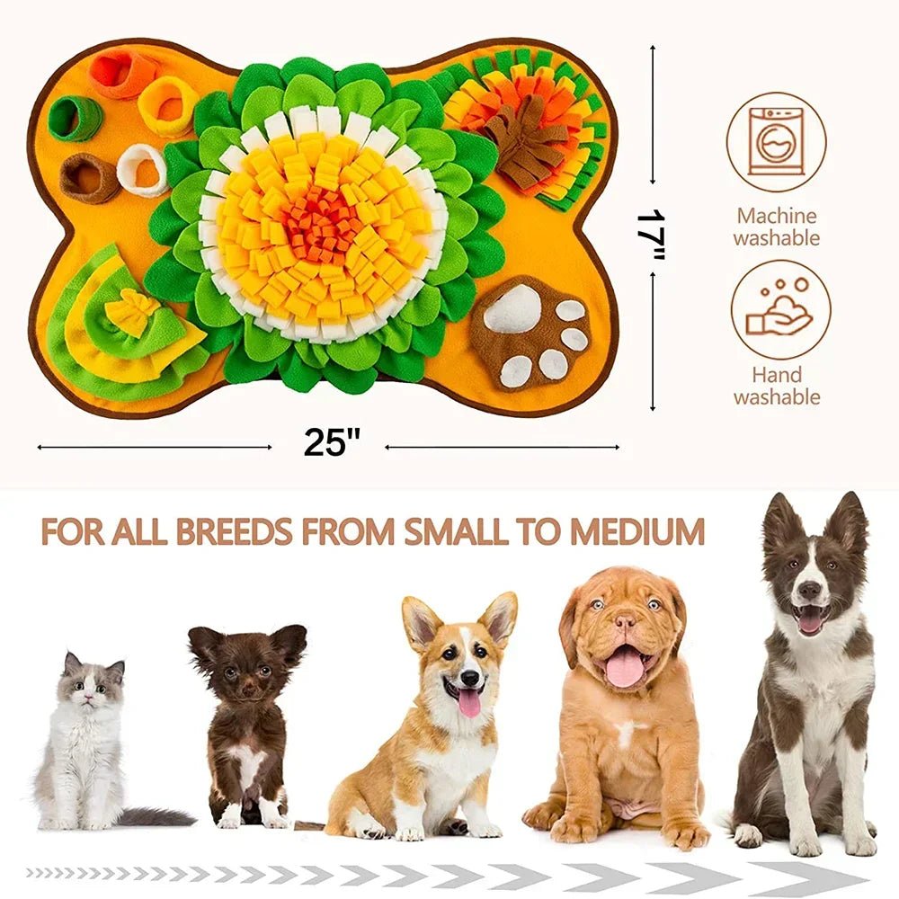Large Snuffle Mat for Dogs Pet Interactive Training and Stress Relief Sniff Feeding Mat Slow Feeder Dog Treat Mat Dog Toys - Velvet Haven