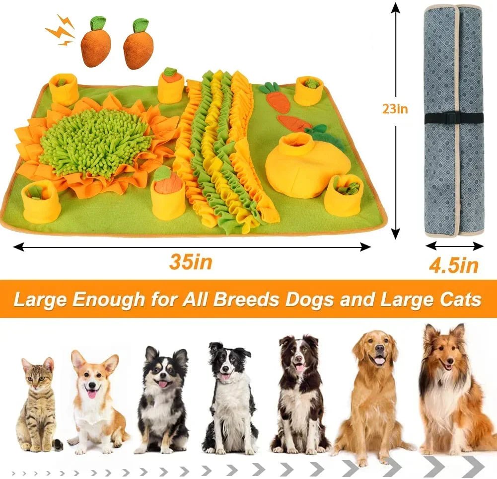 Large Snuffle Mat for Dogs Pet Interactive Training and Stress Relief Sniff Feeding Mat Slow Feeder Dog Treat Mat Dog Toys - Velvet Haven
