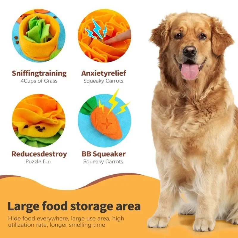 Large Snuffle Mat for Dogs Pet Interactive Training and Stress Relief Sniff Feeding Mat Slow Feeder Dog Treat Mat Dog Toys - Velvet Haven