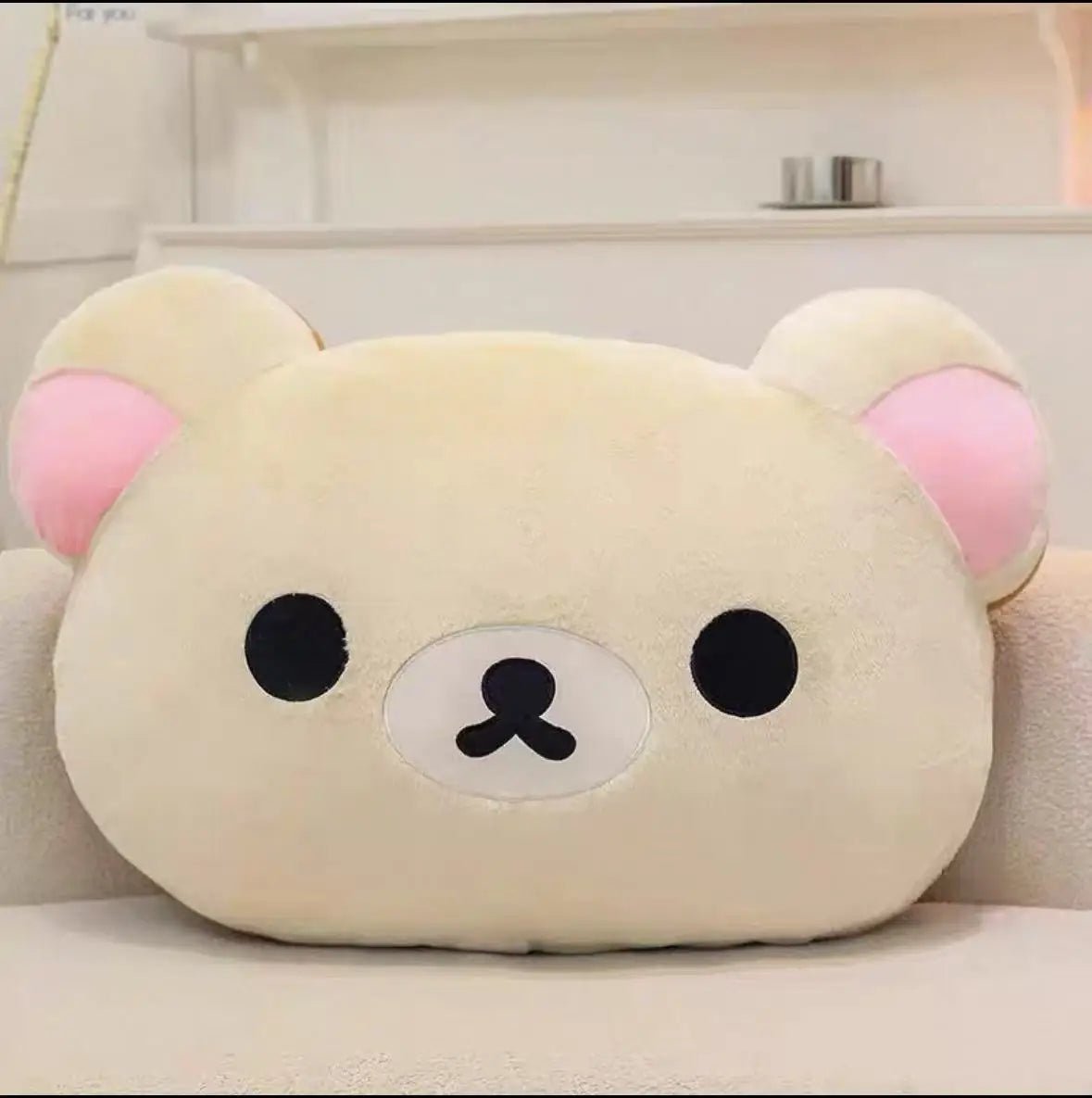 Soft bear plush hand warmer pillow for bedroom décor and cozy comfort
