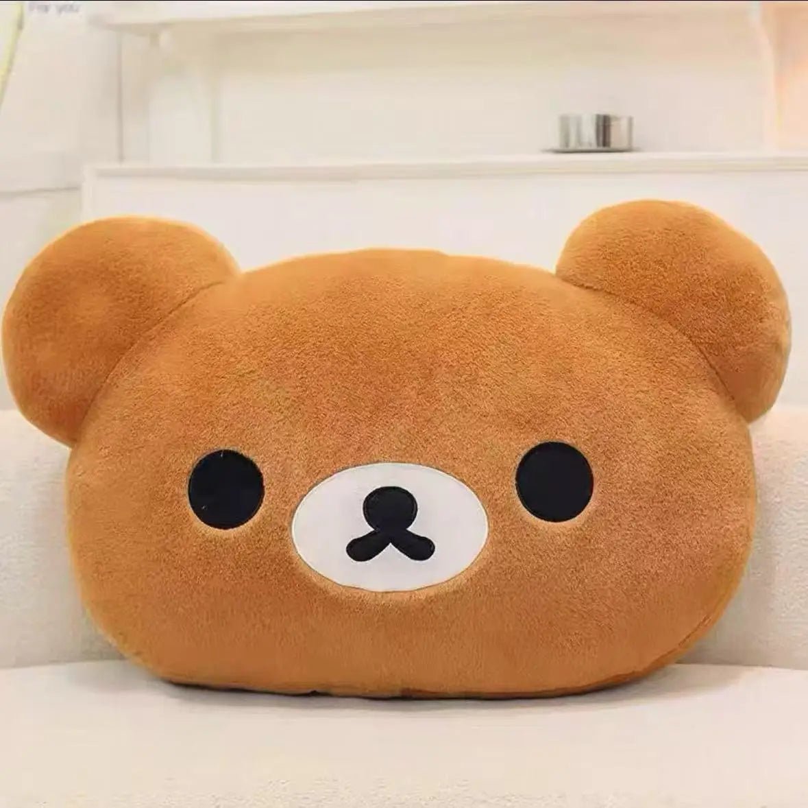 Soft bear plush hand warmer pillow for bedroom décor and cozy comfort