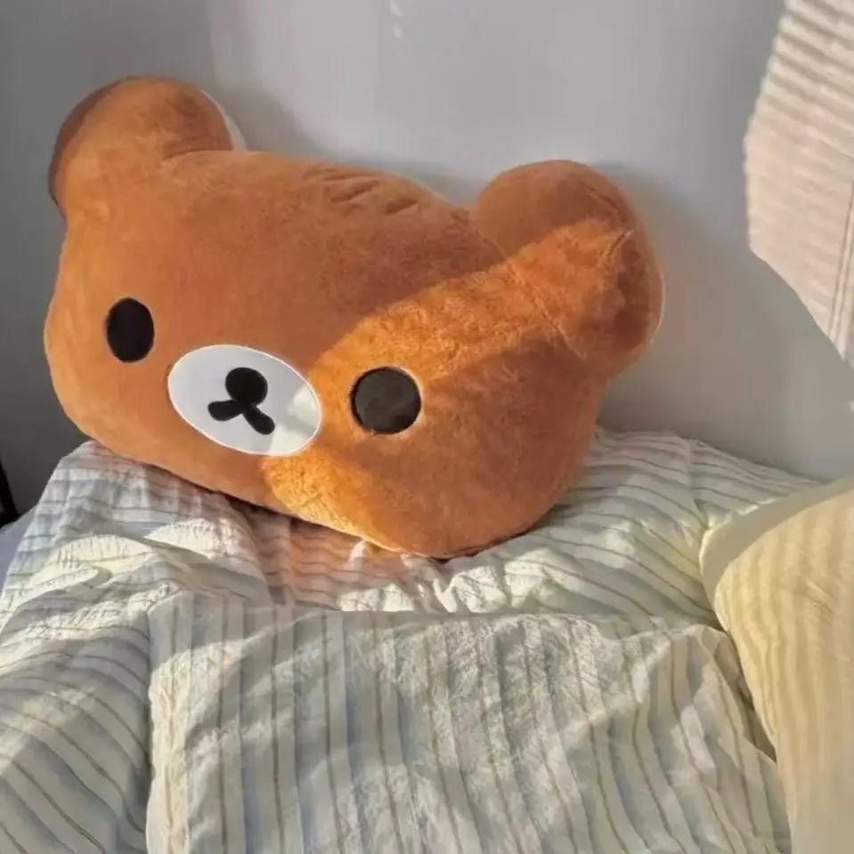 Soft bear plush hand warmer pillow for bedroom décor and cozy comfort