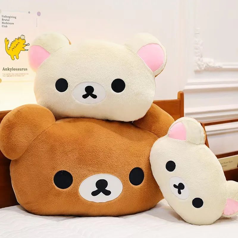 Soft bear plush hand warmer pillow for bedroom décor and cozy comfort