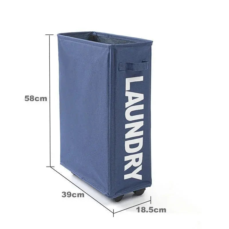 Laundry Baskets With Wheels Fitness Tool Storage Basket Foldable Yoga Mat Organizer Household Toy Clothing Storage Basket New - Velvet Haven