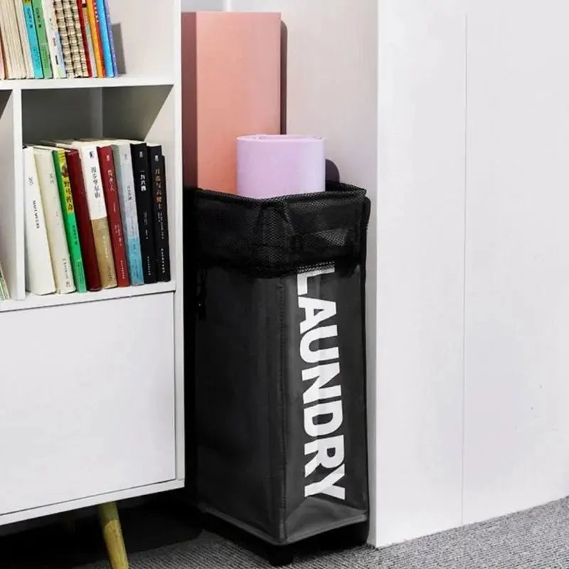 Laundry Baskets With Wheels Fitness Tool Storage Basket Foldable Yoga Mat Organizer Household Toy Clothing Storage Basket New - Velvet Haven
