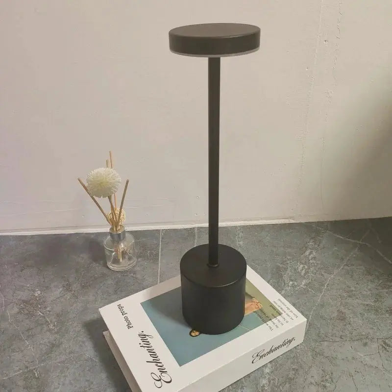 LED Table Lamp Hotel Wireless Rechargeable Desk Lamp Touch Switch Table Lamp Metal Retrolight for Bedroom Living Room Restaurant - Velvet Haven